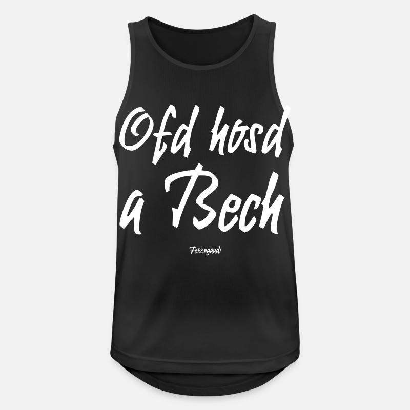 Ofd hosd a Bech - Männer Tank Top atmungsaktiv - Schwarz