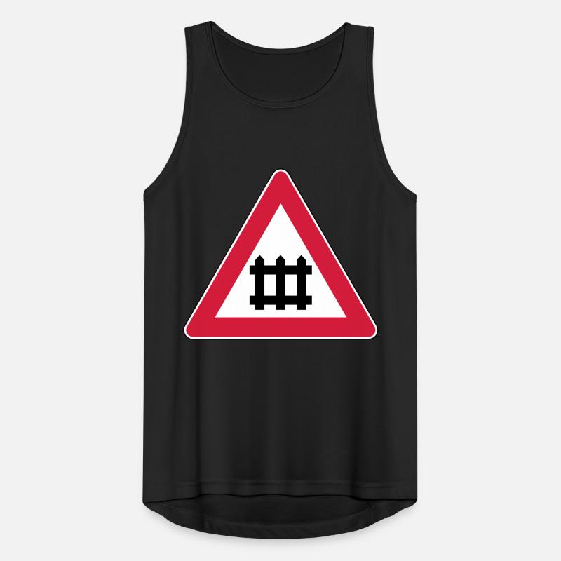 Achtung Zug Gatterzeichen Männer Tank Top atmungsaktiv