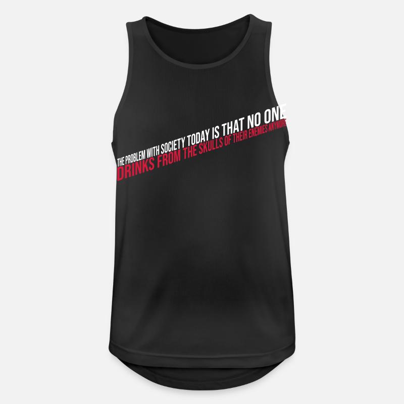 drinks from enemies skulls - Männer Tank Top atmungsaktiv - Schwarz