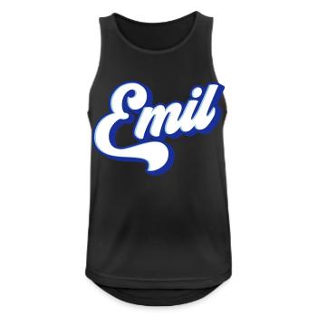 Emil | Couleurs changeantes - Débardeur respirant Homme - noir - Devant - Nick (188cm)