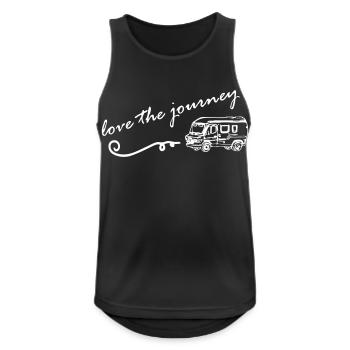 Camper "love the journey" - Männer Tank Top atmungsaktiv - Schwarz - Vorne - Nick (188cm)