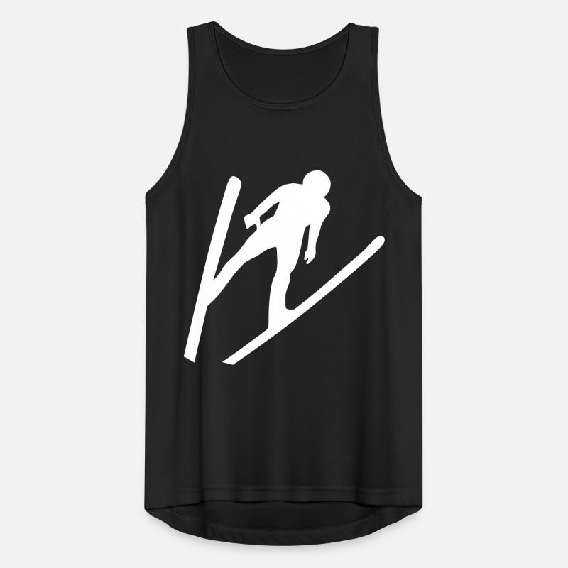 Ski jumping - white Men's Breathable Tank Top
