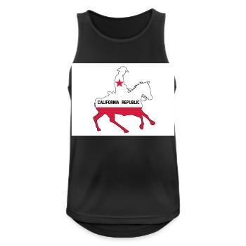 California State Flag Cowboy - Men's Breathable Tank Top - black - Front - Nick (188cm)