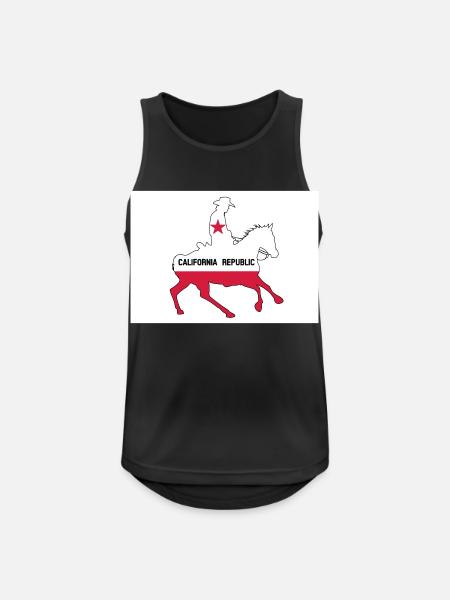 California State Flag Cowboy - Men's Breathable Tank Top - black