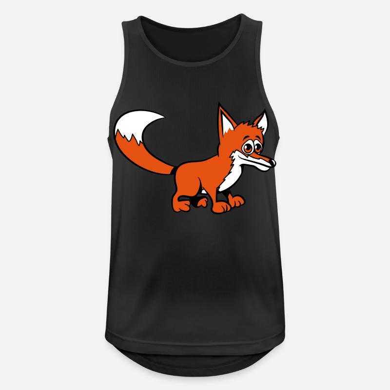 Fuchs süss - Männer Tank Top atmungsaktiv - Schwarz