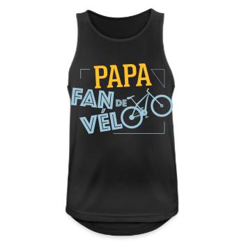 Papa fan de vélo - Débardeur respirant Homme - noir - Devant - Nick (188cm)