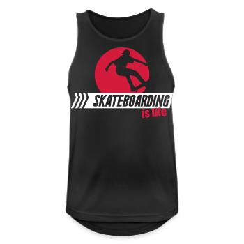 Skateboarding is life skate - skater - skating boy - Men's Breathable Tank Top - black - Front - Nick (188cm)