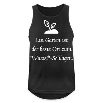 Lusitger Garten Spruch - Männer Tank Top atmungsaktiv - Schwarz - Vorne - Nick (188cm)