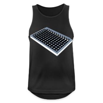 96 Well Plate / 96 perforated plate - Men's Breathable Tank Top - black - Front - Nick (188cm)