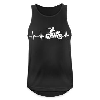 rides motorcycle - Men's Breathable Tank Top - black - Front - Nick (188cm)