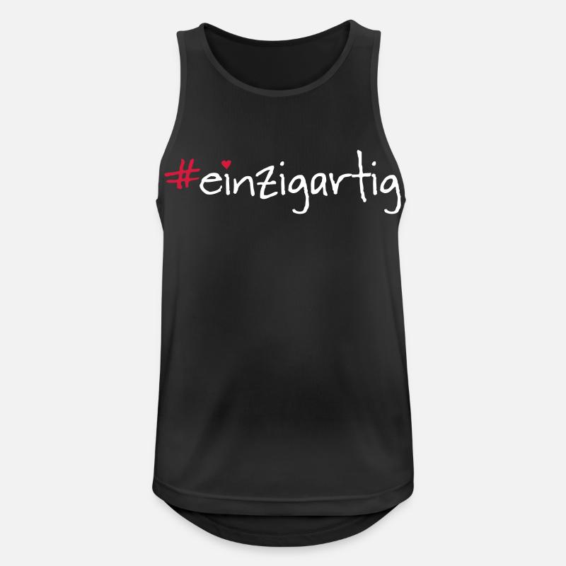 #einzigartig - Männer Tank Top atmungsaktiv - Schwarz