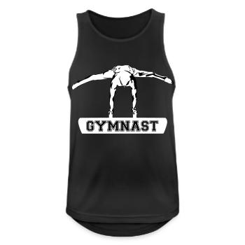 Turner am Seitpferd, Männer Turnen, Gymnastics - Männer Tank Top atmungsaktiv - Schwarz - Vorne - Nick (188cm)