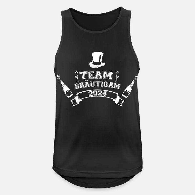 team bräutigam 2024 - Männer Tank Top atmungsaktiv - Schwarz