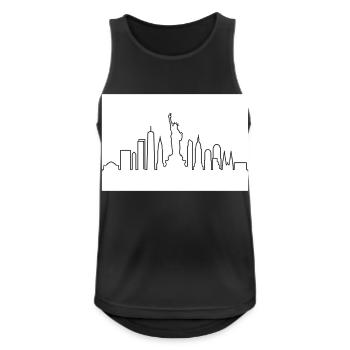 NY skyline - Men's Breathable Tank Top - black - Front - Nick (188cm)
