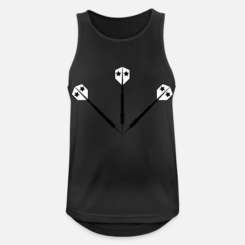 Darts Dartpfeil Dartpfeile 2c - Männer Tank Top atmungsaktiv - Schwarz