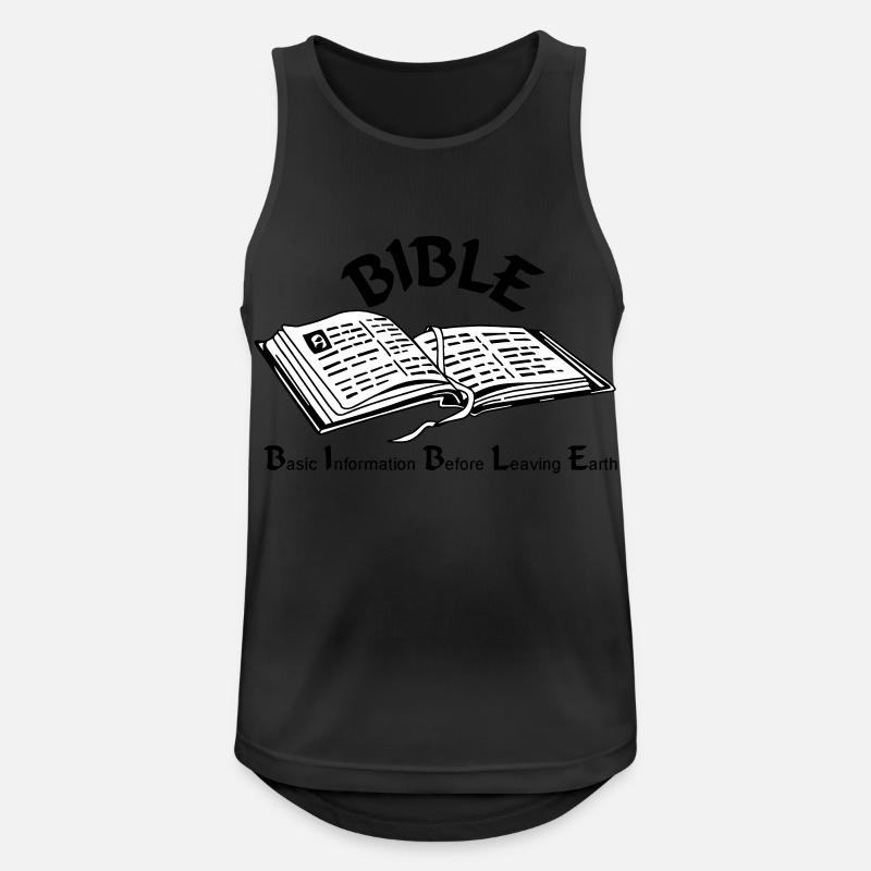 Bibel - Männer Tank Top atmungsaktiv - Schwarz