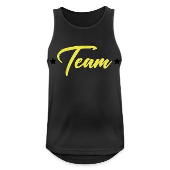 team - Männer Tank Top atmungsaktiv - Schwarz - Vorne - Nick (188cm)