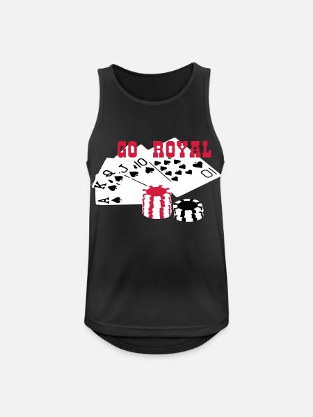 Royal Flush GO ROYAL - Männer Tank Top atmungsaktiv - Schwarz