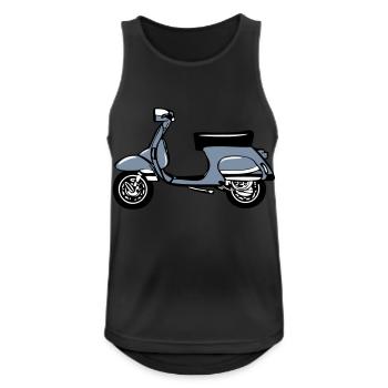 motorroller freiheit - Männer Tank Top atmungsaktiv - Schwarz - Vorne - Nick (188cm)