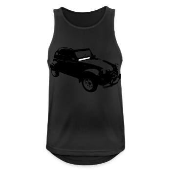 Vintage altes Auto dodoche 2 PFERDE - Männer Tank Top atmungsaktiv - Schwarz - Vorne - Nick (188cm)