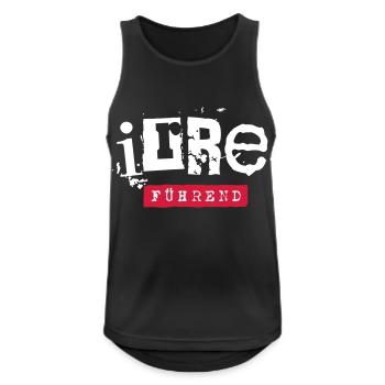 irre fuehrend - irrefuehrend witziger Spruch - Männer Tank Top atmungsaktiv - Schwarz - Vorne - Nick (188cm)
