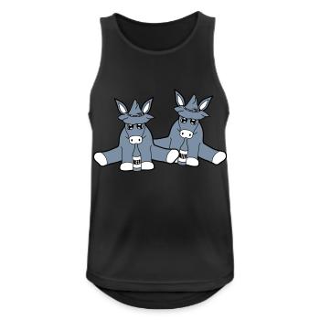 2 freunde team bayern hut bier alkohol - Männer Tank Top atmungsaktiv - Schwarz - Vorne - Nick (188cm)