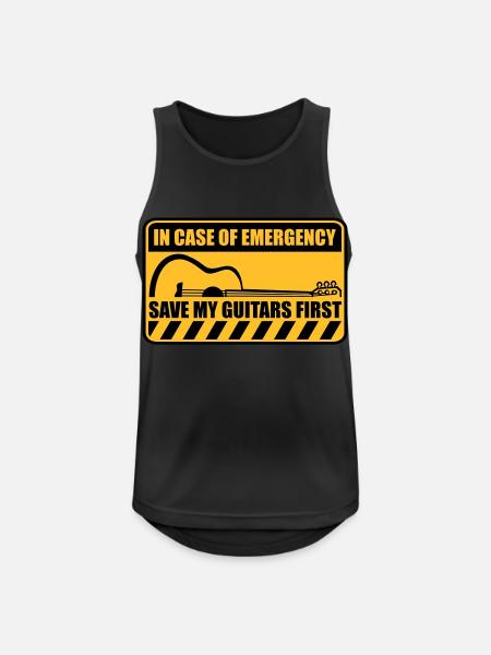 Save My Guitars First - Men's Breathable Tank Top - black