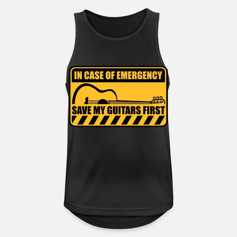 Save My Guitars First - Men's Breathable Tank Top - black