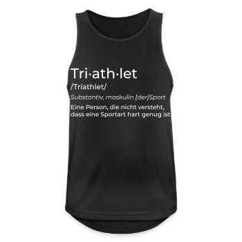 triathlete - Men's Breathable Tank Top - black - Front - Nick (188cm)