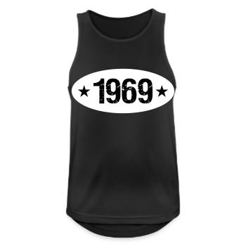 1969 - Men's Breathable Tank Top - black - Front - Nick (188cm)