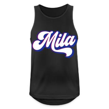 Mila | Couleurs changeantes - Débardeur respirant Homme - noir - Devant - Nick (188cm)