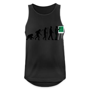 Evolution Trainer 12_2017 - Männer Tank Top atmungsaktiv - Schwarz - Vorne - Nick (188cm)