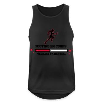 FOOTING EN COURS WOMAN - Débardeur respirant Homme - noir - Devant - Nick (188cm)