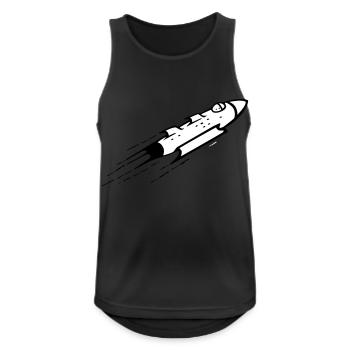 Rakte Weltall Geschenkidee schnell zum Mond - Männer Tank Top atmungsaktiv - Schwarz - Vorne - Nick (188cm)