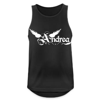 Andrea 2 - Männer Tank Top atmungsaktiv - Schwarz - Vorne - Nick (188cm)