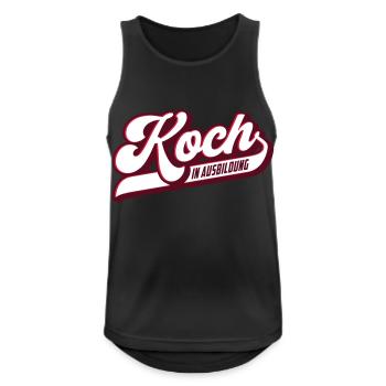 Koch in Ausbildung | Farben änderbar - Männer Tank Top atmungsaktiv - Schwarz - Vorne - Nick (188cm)