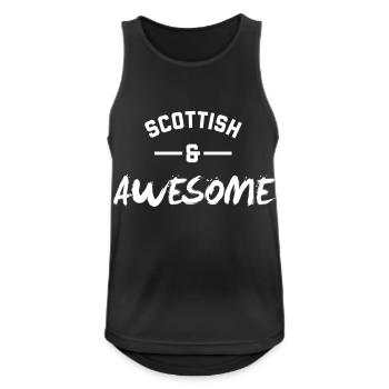 Scottish and Awesome - Men's Breathable Tank Top - black - Front - Nick (188cm)