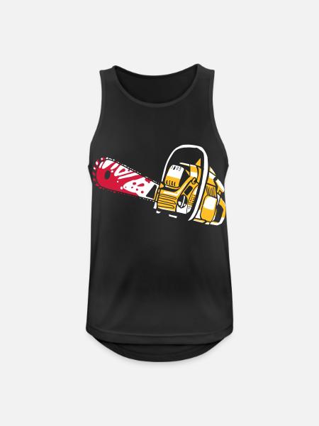 Chainsaw Partnershirt - Papa - Men's Breathable Tank Top - black