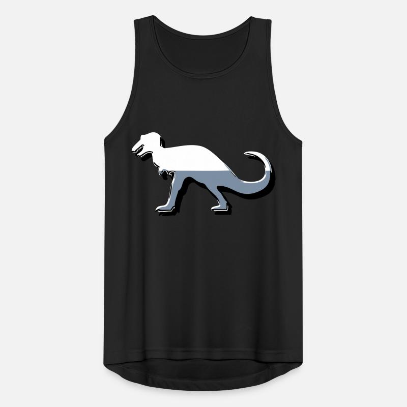 Dinosaur Dinosaur Button Men's Breathable Tank Top