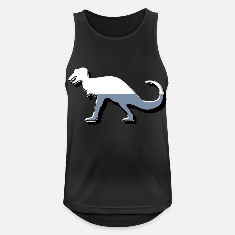 Dinosaur Dinosaur Button - Men's Breathable Tank Top - black