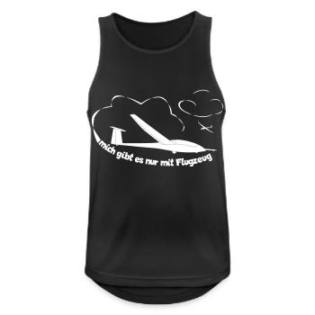 Segelflugzeug Segelfliegen Segelflieger - Männer Tank Top atmungsaktiv - Schwarz - Vorne - Nick (188cm)