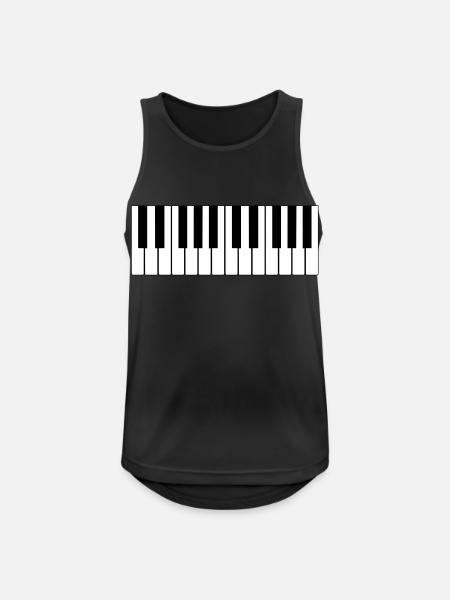 white piano piano - Men's Breathable Tank Top - black