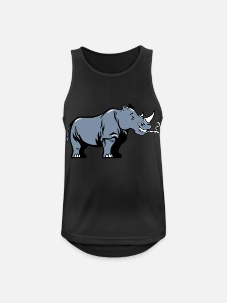 nashorn joint kiffen - Männer Tank Top atmungsaktiv - Schwarz