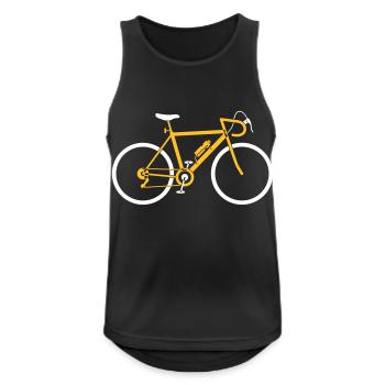 Un vélo de route rapide - Débardeur respirant Homme - noir - Devant - Nick (188cm)