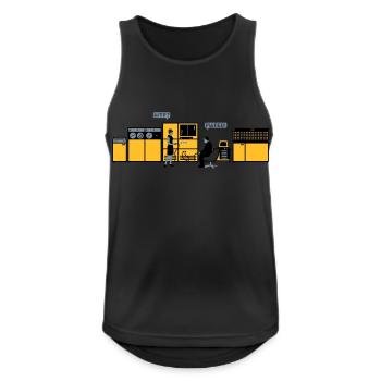 retro computer - Men's Breathable Tank Top - black - Front - Nick (188cm)