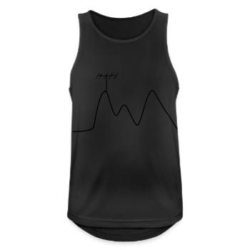 CQ SOTA Ham Radio - Männer Tank Top atmungsaktiv - Schwarz - Vorne - Nick (188cm)