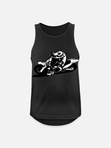 Supermoto - Männer Tank Top atmungsaktiv - Schwarz
