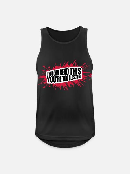 too close to me - Men's Breathable Tank Top - black