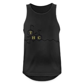 THC Struktur - Männer Tank Top atmungsaktiv - Schwarz - Vorne - Nick (188cm)