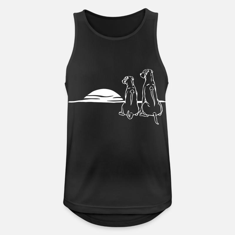 2 Rhodesian Ridgebacks - Männer Tank Top atmungsaktiv - Schwarz